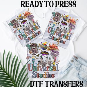 Universal Studios Ready to Press DTF, Disney World Print, Transfer DTF na prasie termicznej, Disney Vacation Print, Special Family DTF, Transfer na żelazko
