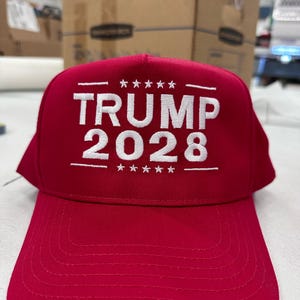 Embroidered Trump 2028 Hat,Trump 2028 Cap,MAGA Cap,Republican Gift, Political Support Hat,Support Trump Cap, Structured Baseball Cap,Trump