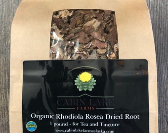 1 lb Organic Rhodiola rosea dry root for tea or tincture