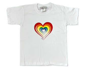 Heart Rainbow Girl's T-shirt