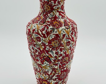 Jarrón de cerámica turca hecho a mano, jarrón decorativo grande, tarro de cerámica hecho a mano con tapa, jarrón central, decoración de mesa, decoración del hogar