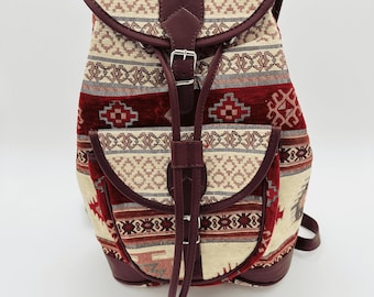 Vintage Turkish Kilim Backpack Woven Tapestry Rug Bag Boho Tribal Festival 80s il_fullxfull.2266374329_nts7.jpg main image 3
