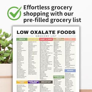 Low Oxalate Food List for Kidney Stones, Low Oxalate Foods Printable, Kidney Stone Diet Grocery List, Kidney Foods for Kidney Disease Diet

low oxalate foods
kidney stones
oxalate food list
oxalate food chart
kidney stone diet
low oxalate
renal diet