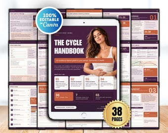 Menstruation Ebook Template Rebrandable, Menstrual Ebook for Health Coaches, Canva Template, Period Cycle Tracker Workbook, Hormone Client