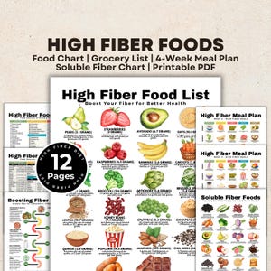 Pacchetto di alimenti ricchi di fibre, pasti ricchi di fibre, verdure ricche di fibre, alimenti ricchi di fibre che abbassano il colesterolo e favoriscono la salute intestinale, sindrome dell'intestino irritabile (IBS) e diabete di tipo 2
