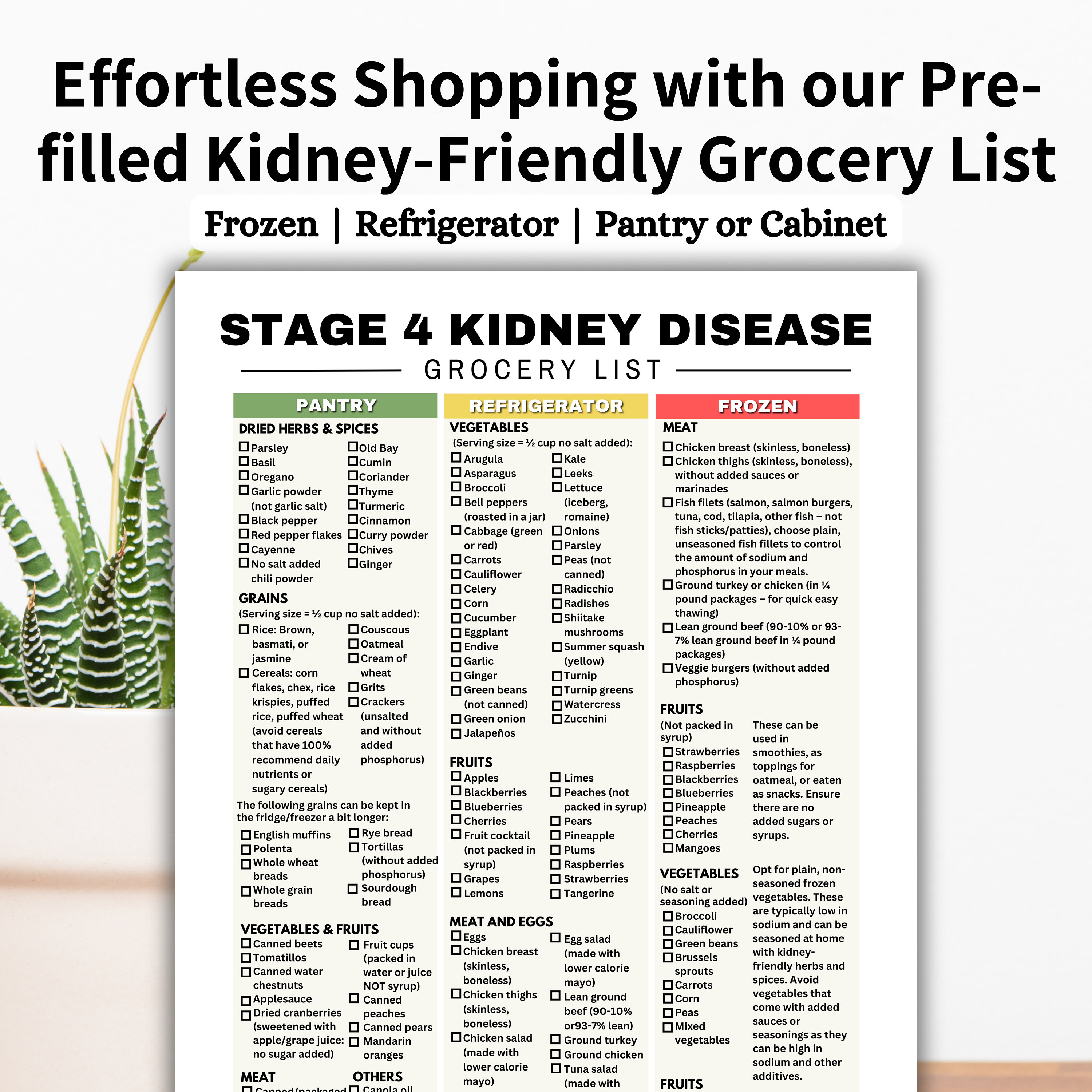Stage 4 Kidney Disease Grocery List, Renal Diet Kidney Disease Food ...