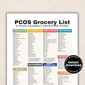 PCOS-dieet Boodschappenlijstje, voedingsmiddelen met lage glycemische index Vezelrijke voedingsmiddelen Ontstekingsremmende voedingsmiddelen, polycysteus ovariumsyndroom Voedingsmiddelen om af te vallen