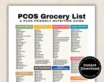 Lista de alimentos para la dieta para el síndrome de ovario poliquístico, alimentos con un índice glucémico bajo, alimentos ricos en fibra, alimentos antiinflamatorios y alimentos para bajar de peso para el síndrome de ovario poliquístico