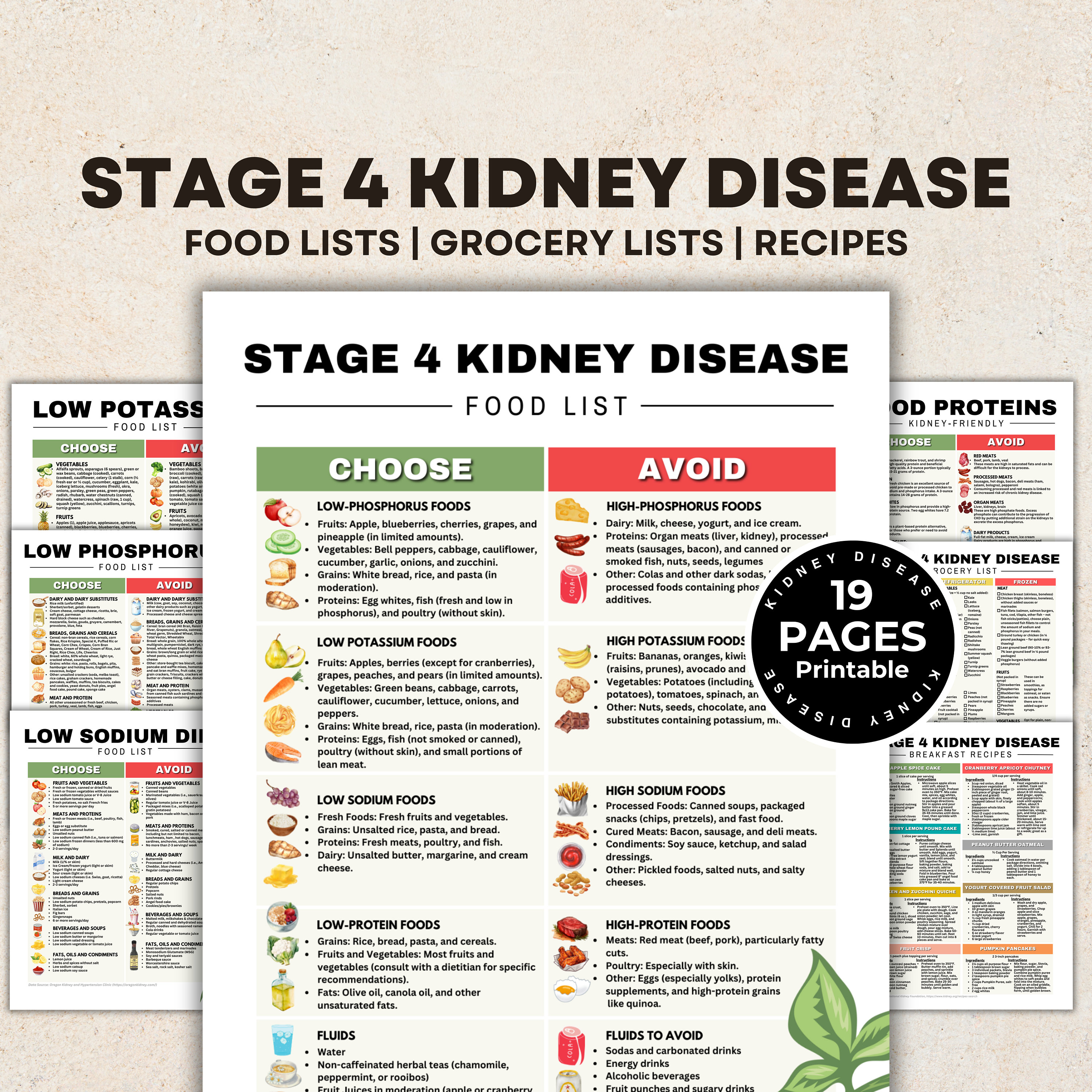 Stage 4 Kidney Disease Food List, Renal Diet, Kidney Friendly Food List ...