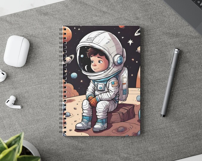Featured listing image: Kids  Softcover Notebook, Little Astronaut A5