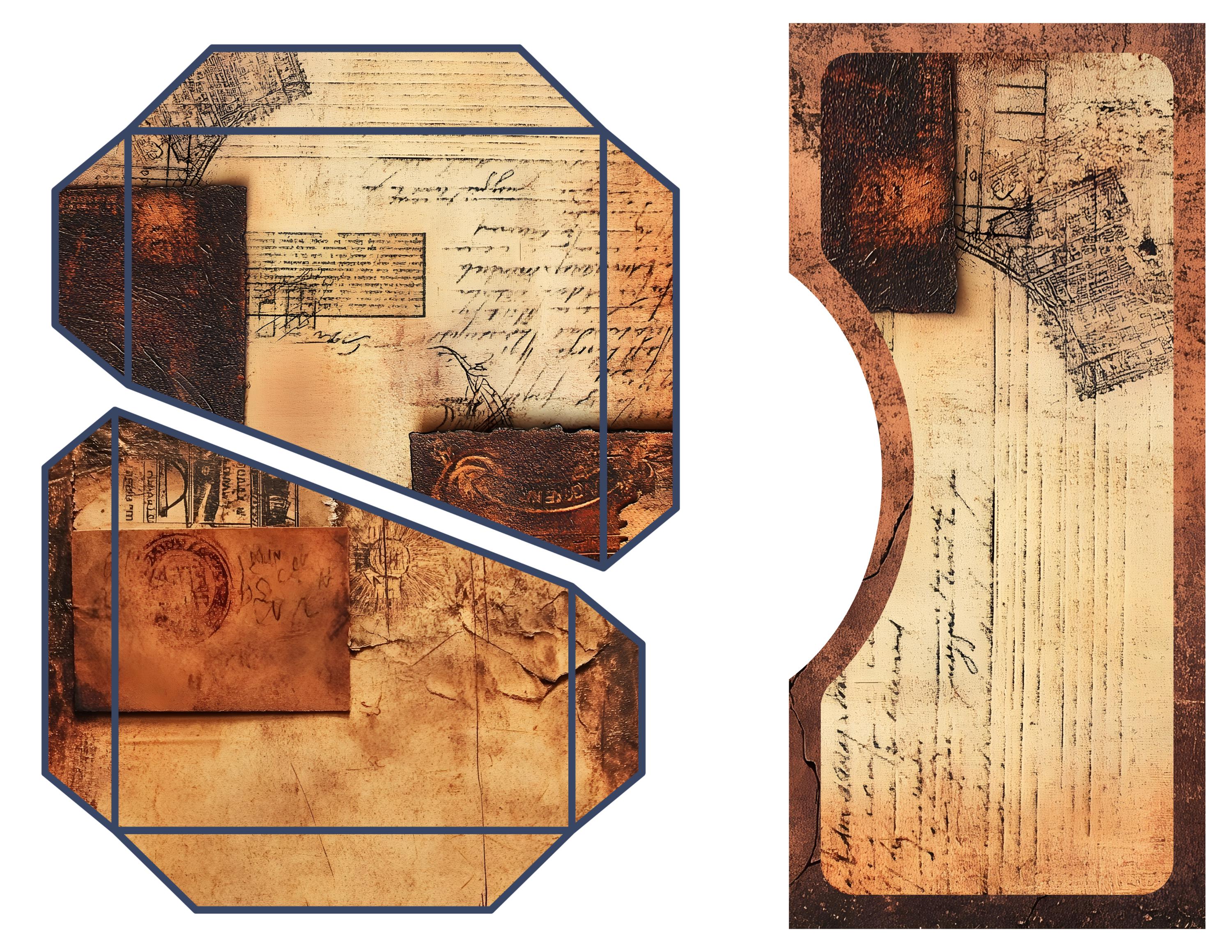 Vintage Junk Journal Pockets Tags and Envelopes Ephemera Set ...