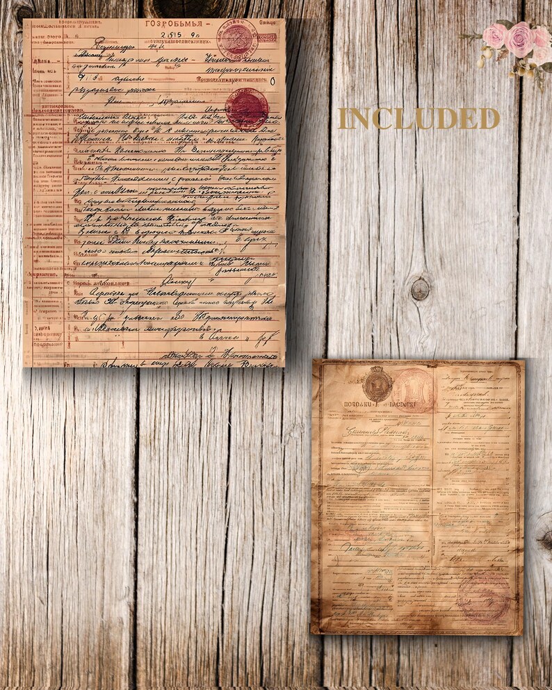 Rustic Document Templet Vintage Old Paper Backgrounds, Antique Ledger and Aged Document ...