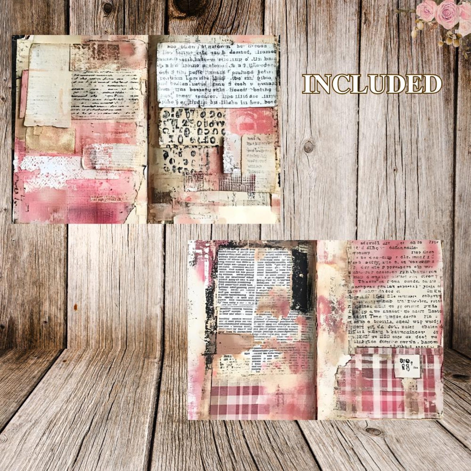 Vintage Junk Journal Paper Pack - 21 Digital Collage Sheets, Aged ...
