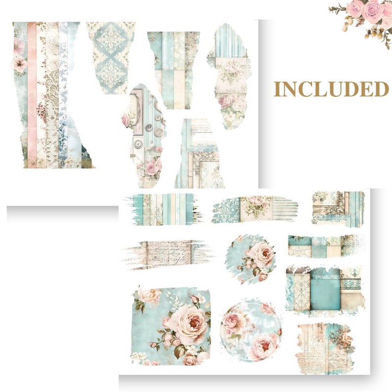 Vintage Junk Journal Pockets & Envelopes, Shabby Chic Ephemera Kit ...