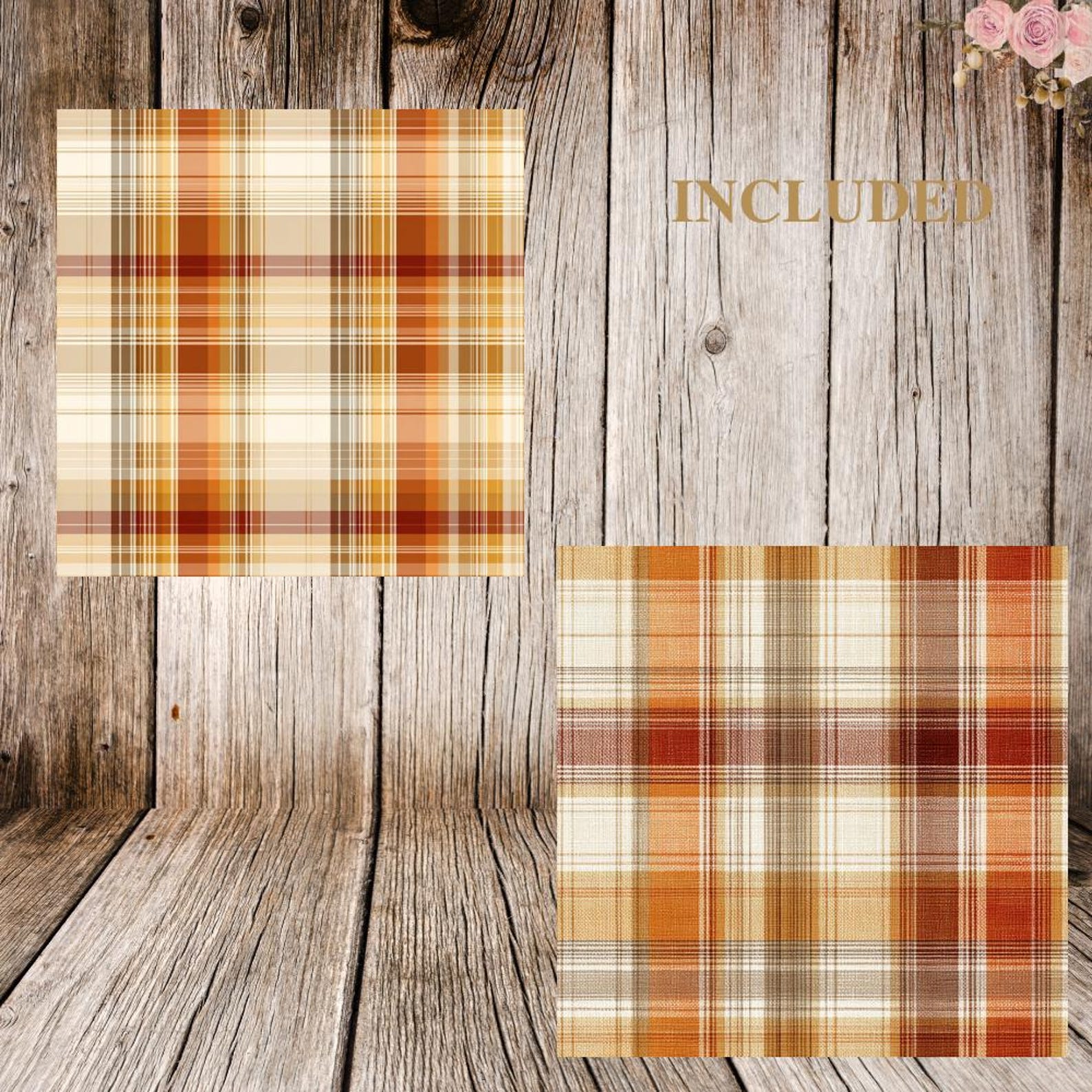 Seamless Cozy Plaid Digital Paper Pack, Fall Tartan Scrapbook ...