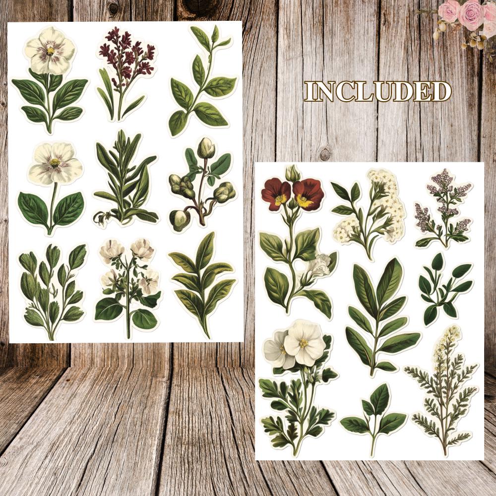Vintage Botanical Stickers | Junk Journal Ephemera | Scrapbooking ...