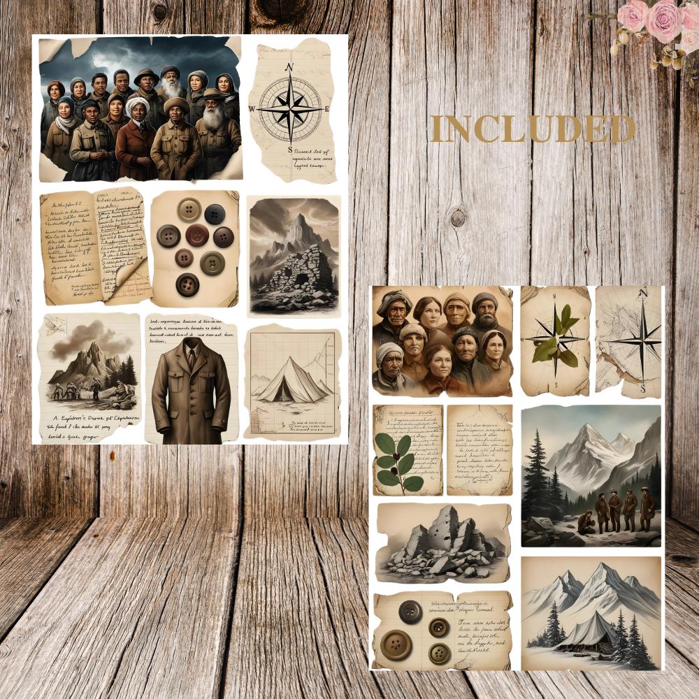 Vintage Travel Ephemera, Printable Ephemera for Junk Journal, Adventure ...