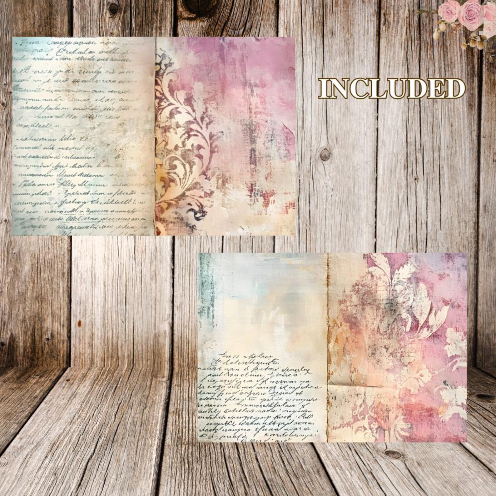 Vintage Junk Journal Paper Pack - 21 Digital Collage Sheets, Aged ...