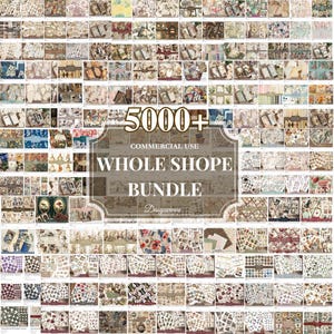 5000+ vintage junk-journaal afdrukbare bundel – hele winkel digitaal kortstondig pakket, alle toegang, ongewenste tijdschriftpagina's, hele winkelbundel