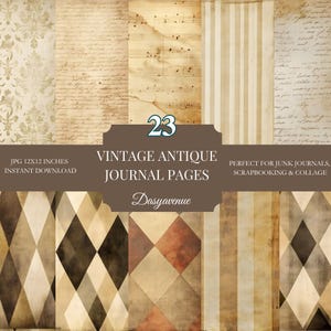 Vintage basic Collage sheets, Junk Journal pages, Junk Journal  Printable Papers, Digital Junk Journal, Neutral Backgrounds, Scrapbook