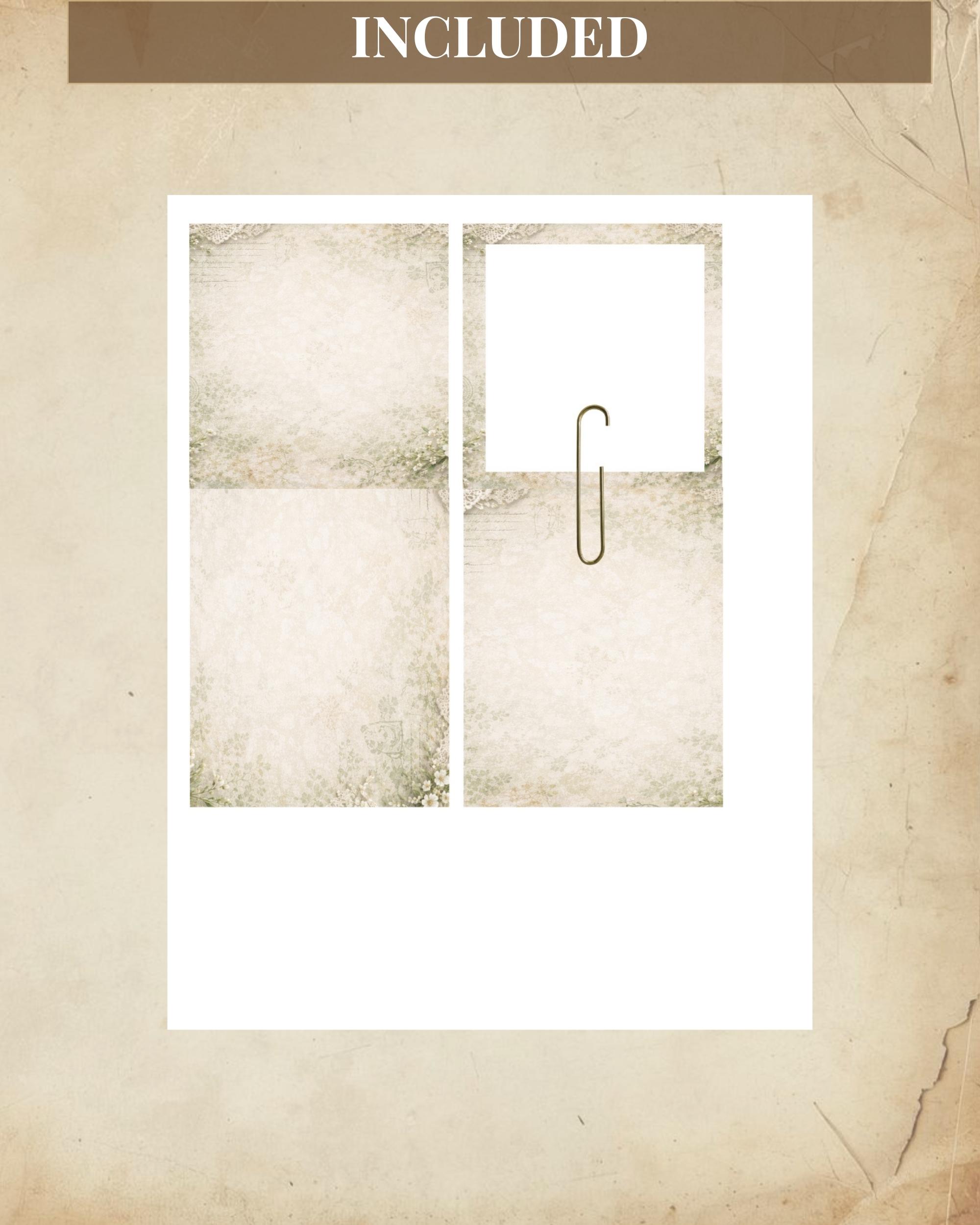 Vintage Hidden Paper Clips Shabby Chic Junk Journal Pages, Printable ...