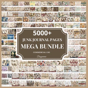 5000+ Vintage Junk Journal Printable Bundle – Mega Bundle Digital Ephemera Pack,  Junk Journal Pages, Fussy Cuts