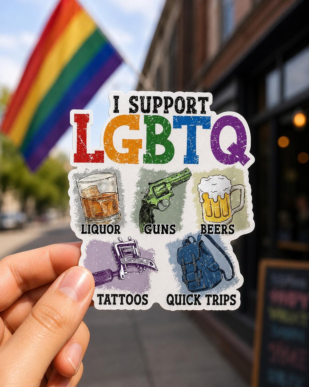 I Support Lgbtq Sticker, Pride Month Sticker, Lgbtq Support Sticker ...