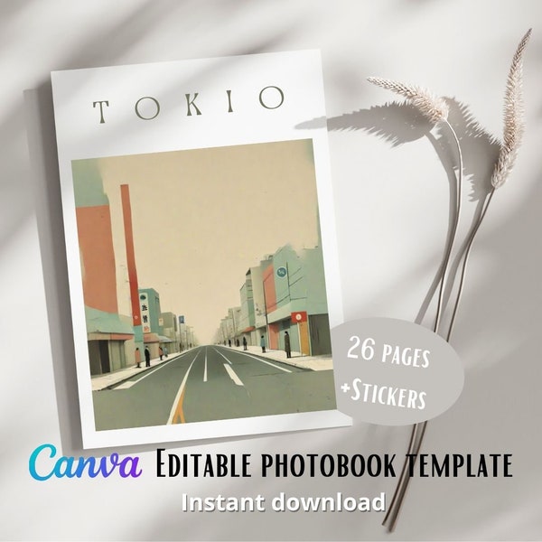 TOKIO Photobook Template, create Your Travel Memories with Our Customizable Digital Photo Album Template Print Your Own Photobook