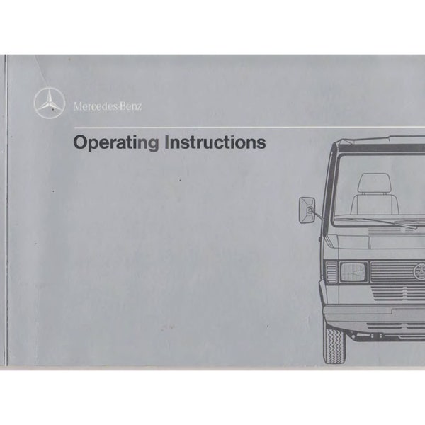 Mercedes-Benz TN T1 207D 209D 307D 309D 407D 409D Modelljahre 1977 bis 1995 Reparaturhandbuch – PDF-Dateien – digitaler Download