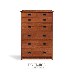 Stickley Style Seven Drawer Mission Chest Craftsman Bedroom Minimalist Arts & Crafts