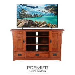 Stickley Style Mission TV Stand Console Table 51&quot; Console Arts & Crafts Widescreen Console