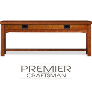 Mission Stickley Style Coffee Table Craftsman Arts & Crafts Minimalist 50&quot; Spindle Cocktail Table