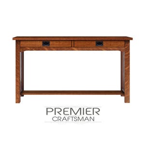 Stickley Style Mission Sofa Table Craftsman Living Room Arts & Crafts Minimalist 50&quot; Spindle Entryway Table.