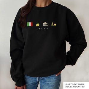Italy Sweatshirt Embroidered, Vespa Italy Hoodie, Espresso Lover Couple Matching Cozy T-shirt, Gift Idea for Italian Holiday Present Tee