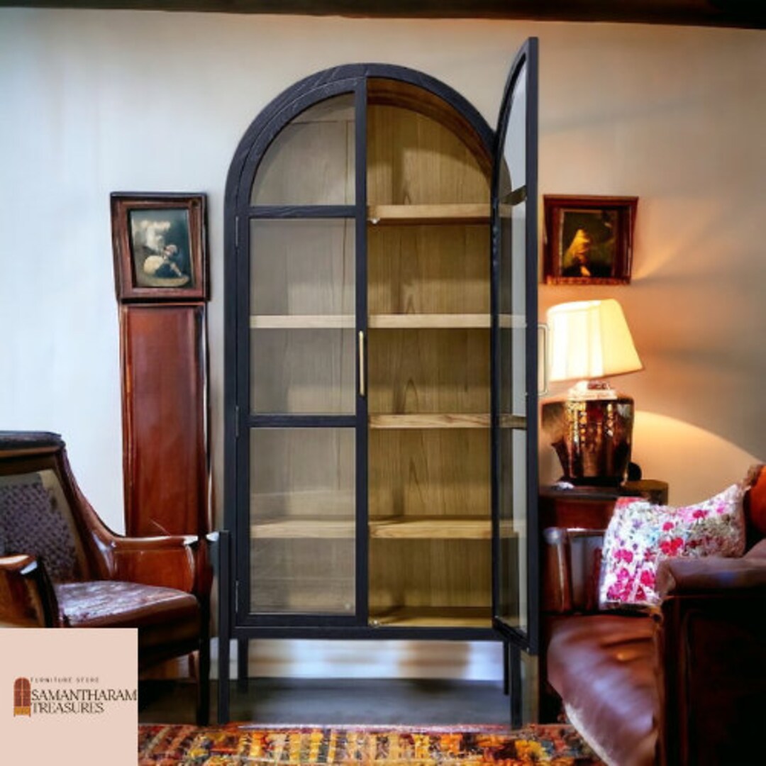 Arched Elegance Showcase, Curio Scout Display, Tolle