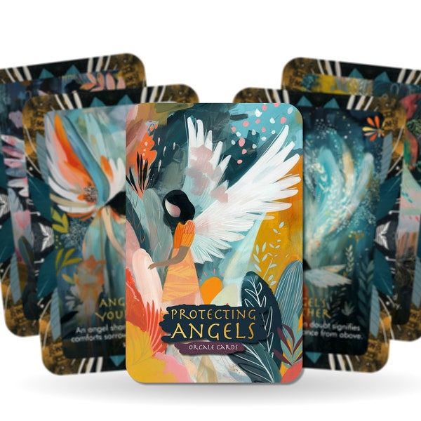 Protecting Angels - Oracle Cards - The protective and loving energy of Guardian Angels - UK Edition - Divination Tool