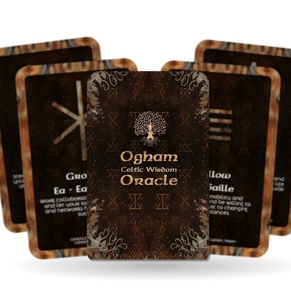 Celtic Wisdom - Ogham - Ancient Alphabet - UK Edition - Divination Tool - Oracle Cards