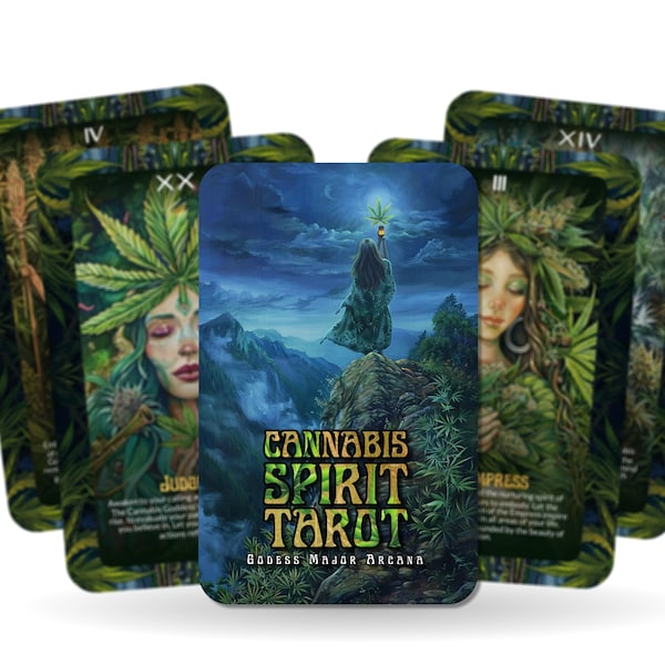 Cannabis Spirit Tarot - Goddess Major Arcana - Divination Tools - UK Edition - Divination Tool - Tarot Cards