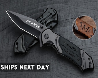 Fathers Day Gift from Daughter Father's Day Gift from Wife Personalized Engraved Pocket Knife Gift First Father's Day Gift from Kids