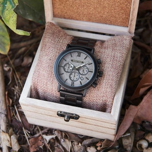 ENGRAVED WATCH - First Fathers Day Gift - Anniversary Gift - Wooden Watch For Men - Boyfriend Birthday Gift - Groomsmen Gifts Personalized