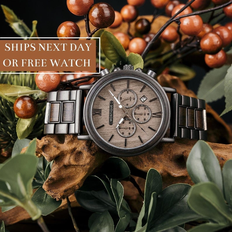 ENGRAVED WATCH Husband Gift 1st Anniversary Gift for Him Wooden Watch