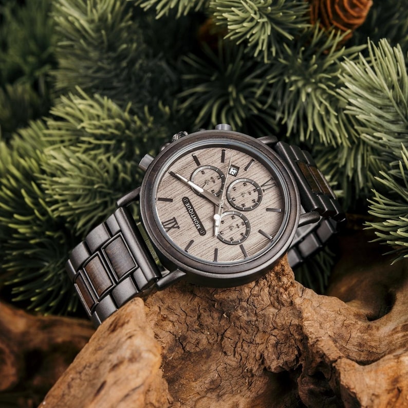 ENGRAVED WATCH Husband Gift 1st Anniversary Gift for Him Wooden Watch