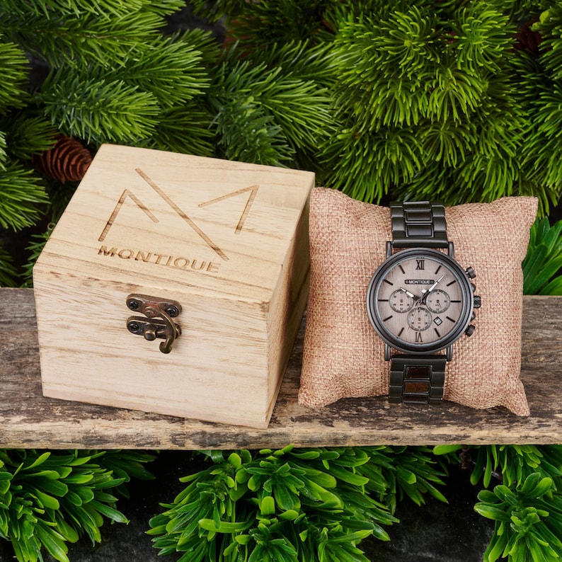 ENGRAVED WATCH - First Fathers Day Gift - Anniversary Gift - Wooden Watch For Men - Boyfriend Birthday Gift - Groomsmen Gifts Personalized
