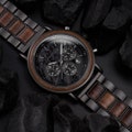 Engraved Walnut Watch for Husband - 1st Anniversary Gift For Boyfriend - Personalized Custom Marble Wooden Gift For Him - Mens Wedding Gift