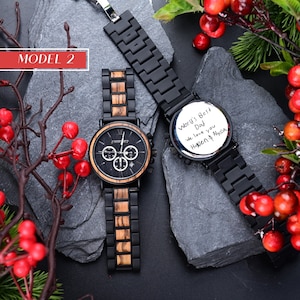 ENGRAVED WATCH - First Fathers Day Gift - Anniversary Gift - Wooden Watch For Men - Boyfriend Birthday Gift - Groomsmen Gifts Personalized