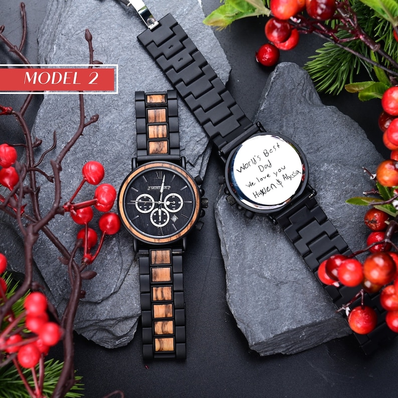 ENGRAVED WATCH Husband Gift 1st Anniversary Gift for Him Wooden Watch