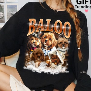 Custom Bootleg Rap PET Shirt, Custom Retro Graphic 90s Tshirt, Dog Bootleg Shirt,Your Own Bootleg Your Design,Cat Shirt,Dog Remembrance Gift