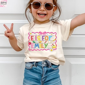 Custom Back To School Kids Shirt, Personalized Alphabet Kids Shirt, Cute Kindergarten Shirt, First Day Of School Shirt, School Toddler Shirt