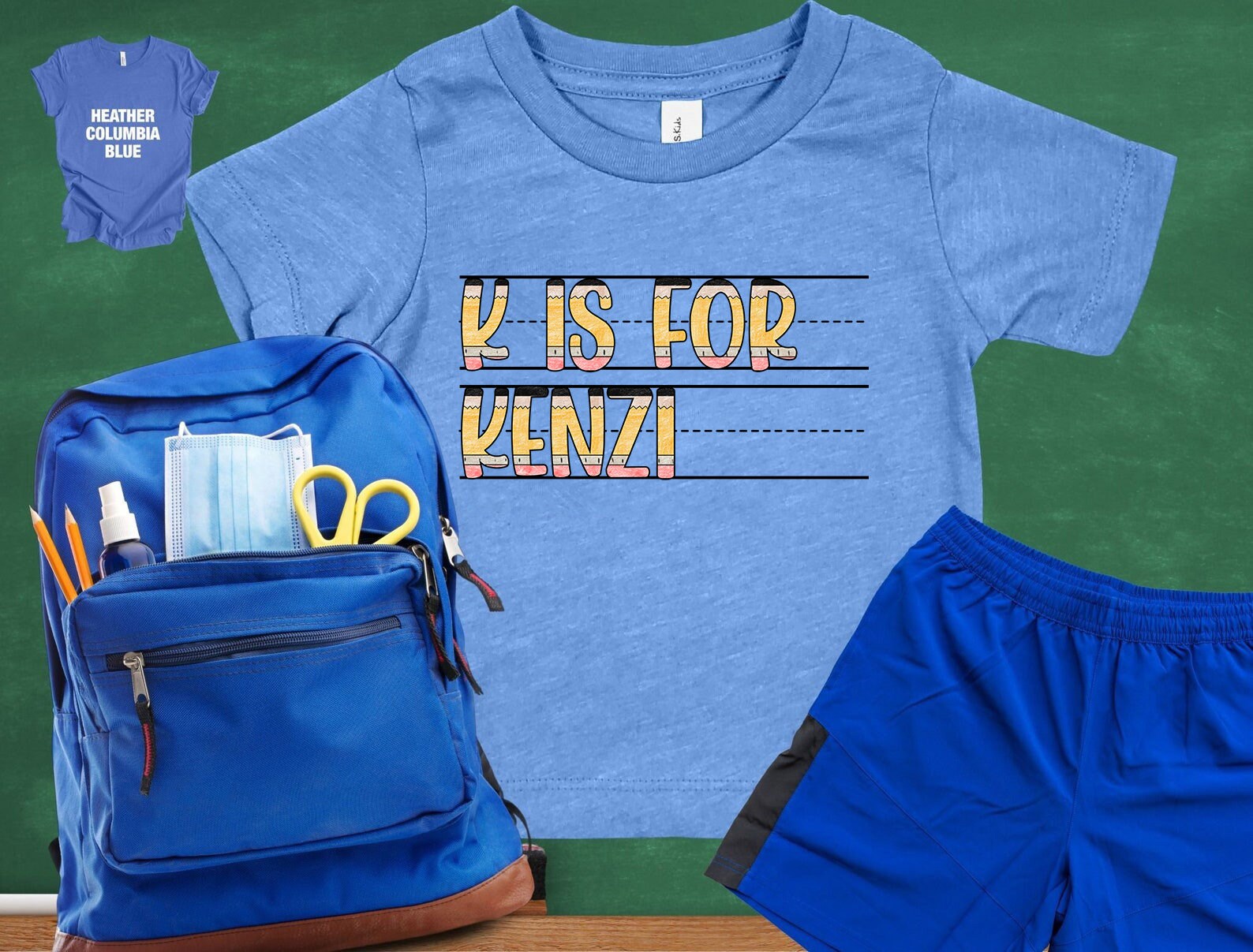 Back To School Kids Shirt, Custom Kids Name School Shirt, Custom Alphabet Pencil Kids Name Shirt, Cute Toddler School Outfit for Boys Girls