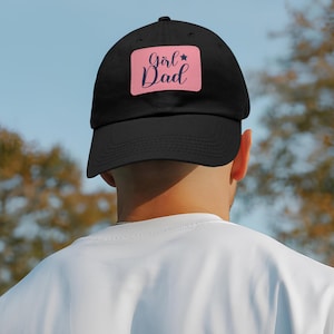 Dad Hat, Girl Dad Hat, Leather Patch Hat, Dad and Kids Trucker Hat, Fathers Day Hat, Grandpa Hat Gift, New Dad Gift, Gift For Husband